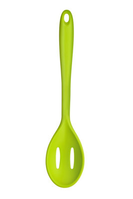 Orsina Captivating Lime Green Silicone Slotted SpoonSturdy Perforated Table SpoonSilicone Cooking Slotted Spoon from B&Q