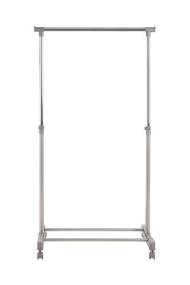 Orsina Stylish Clothes Rack Grey And Chrome Finish Hanging RailMovable Cloths Rail For BedroomSleek Coat Stand from B&Q