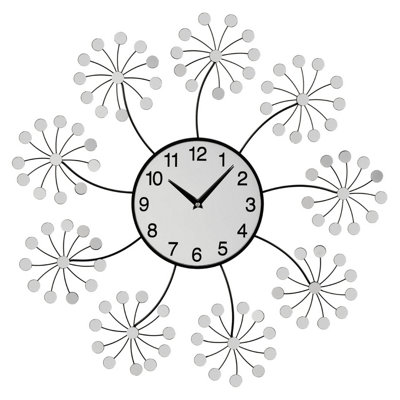 Orsina Mirrored Floret Wall Clock from B&Q