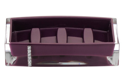 Orsina Purple Acrylic And Crystal Soap Dish from B&Q