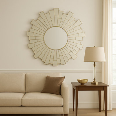Orsina Flared Circle Wall Mirror from B&Q