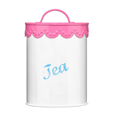 Orsina Pink Lace Tea CanisterSingle Canister from B&Q