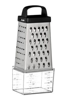 Orsina Versatile 4 Sided Grater With Collection Department4 Sided Stainless Steel GraterSturdy Cheese Grater from B&Q