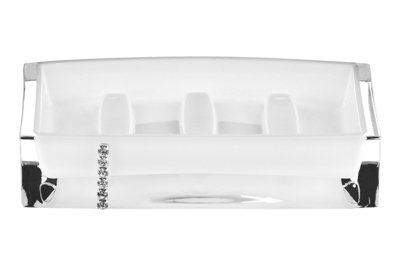Orsina White Acrylic And Crystal Soap Dish from B&Q