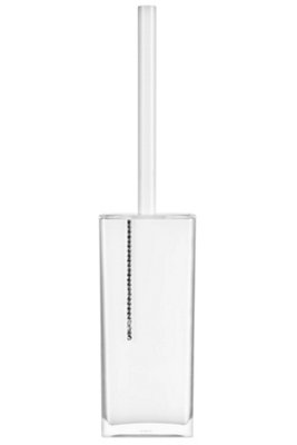 B&Q -  White Acrylic And Crystal Toilet Brush