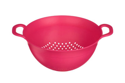 Orsina Unisex Pink Radiant Orange Colander With Handles, Kitchen Sieve For Liquid Removal, Dependable Kitchen Drainer In - Image 4