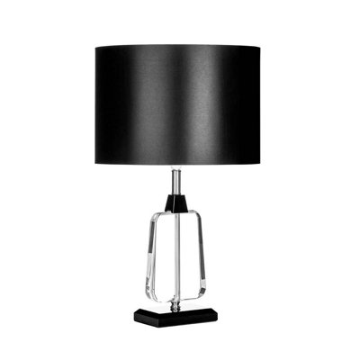 Orsina Crystal Accent Black Table LampBedside Lamp With Chrome StemStylish Night LightDesk Lamp  For Office from B&Q