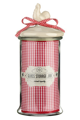 Orsina Glass Storage Jar 1650MlClear Glass Canister With Airtight Ceramic LidIdeal For TeaCoffeeSugar from B&Q
