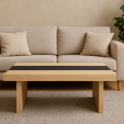 Orsina Modern Style Coffee TableNatural Wood Coffee Table With High Gloss FinishWooden Coffee Table For Home from B&Q
