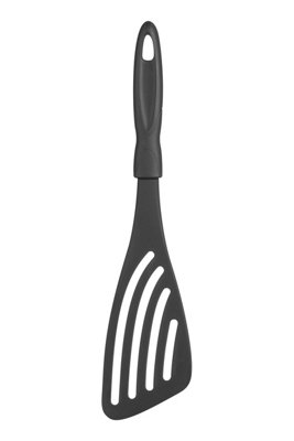 Orsina Black Slotted Turner With Grey Handle,heat-Resistant Kitchen Utensil,grease Draining Spatula For Cooking from B&Q