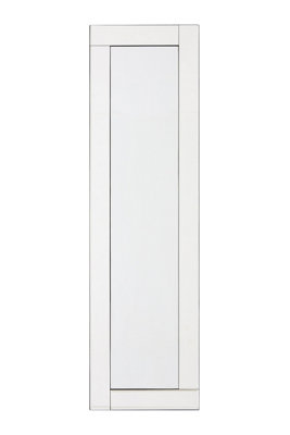 Orsina Milania Floorstanding Black Velvet Mirror from B&Q