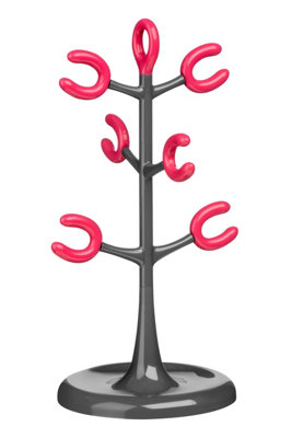 Orsina Grey And Hot Pink 6 Cup Mug Tree from B&Q