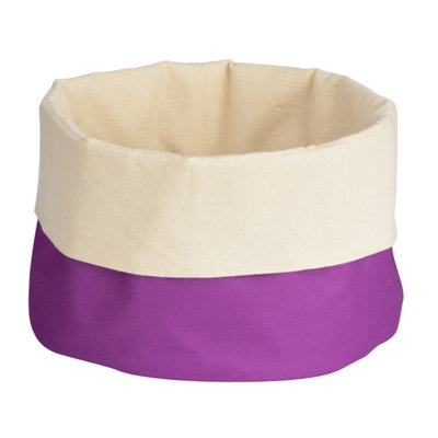 Essentials By Premier Purple/Cream And Rounded Bread Basket - Image 4