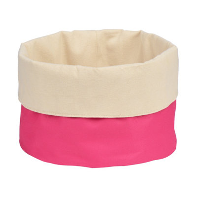 Premier Housewares Bread Basket, Hot Pink/Cream - Image 5