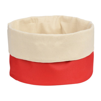 Rackhams Red/Cream And Folded Design Bread Basket - Image 4