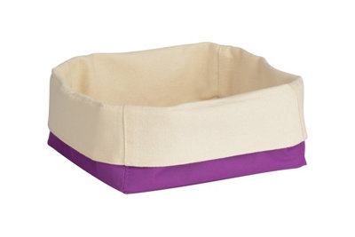 Rackhams Purple/Cream And Small Bread Basket - Image 4
