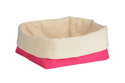 Orsina Hot Pink And Cream Small Bread Basket from B&Q