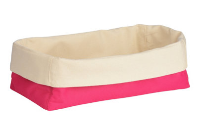 Rackhams Pink/Cream Hot And Oval Bread Basket - Image 5