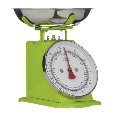 Orsina Premium 5Kg Lime Green Retro Kitchen ScaleRetro Style Kitchen ScaleIron Steel Constructed Baking Scale from B&Q