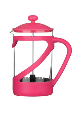 Orsina Stylish Hot Pink 850Ml CafetiereAdvanced Filtration Small CafetiereComfortable Grip Coffee Cafetiere from B&Q
