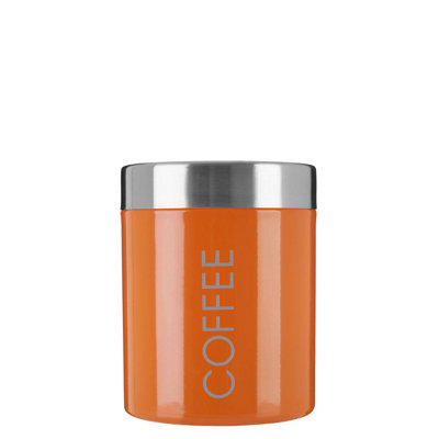 B&Q -  Orange Enamel Coffee CanisterSingle Canister