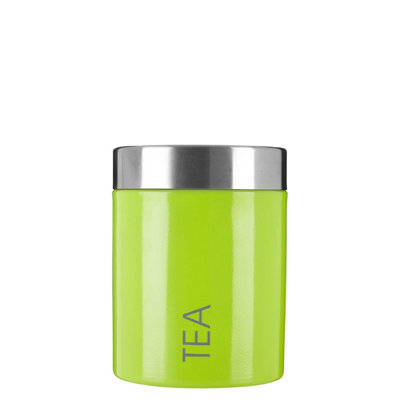 Orsina Lime Green Enamel Tea CanisterSingle Canister from B&Q