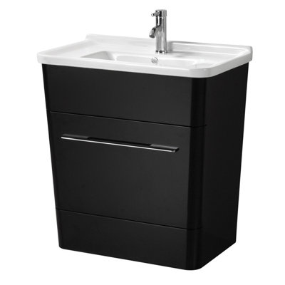 Premier Housewares Ontavio Black Under Basin Cabinet from B&Q