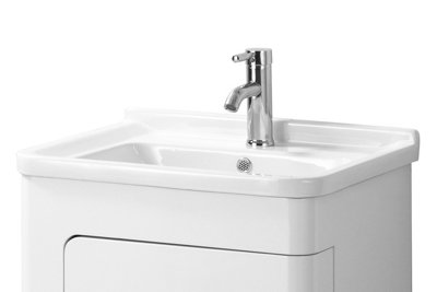 Orsina Savannah White Ceramic Basin from B&Q