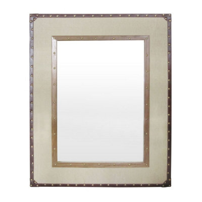 Orsina Natural Linen And Cotton Mix Mirror from B&Q