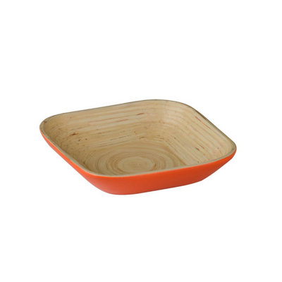 Orsina Kyoto Orange Square Bowl from B&Q