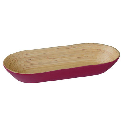 Orsina Kyoto Raspberry Oblong Bowl from B&Q