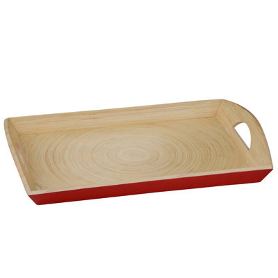 Orsina Kyoto Red Rectangular Serving Tray from B&Q