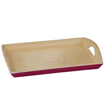 Orsina Kyoto Raspberry Rectangular Serving Tray from B&Q