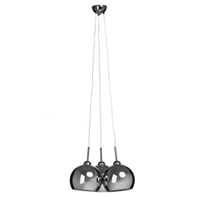 Orsina Triple Pendant Ceiling LightChrome Ball Shades With Iron BuildModern Hanging Light For Dining Room from B&Q
