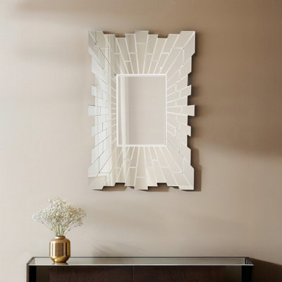 Orsina Glitzy Rectangular Wall Mirror from B&Q