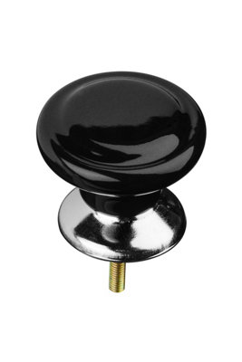 Orsina Classic Design Black Ceramic Drawer Knobs from B&Q