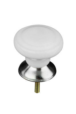 Orsina Classic Design White Ceramic Drawer Knobs from B&Q