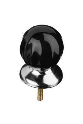 Orsina Retro Style Black Ceramic Drawer Knobs from B&Q