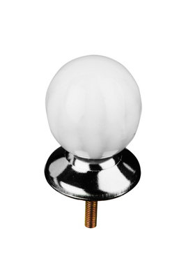 Orsina Retro Style White Ceramic Drawer Knobs from B&Q
