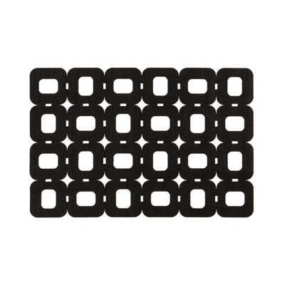 Orsina Set Of Two Black Felt Block Design PlacematsDurable Heat-Resistant Table Mats For Dining from B&Q
