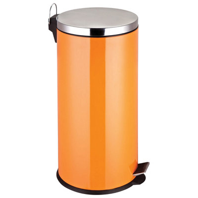Orsina Miller 30Ltr Orange Pedal Bin from B&Q