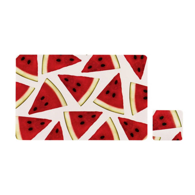 Orsina Watermelon Placemats And CoastersSet Of 4 from B&Q