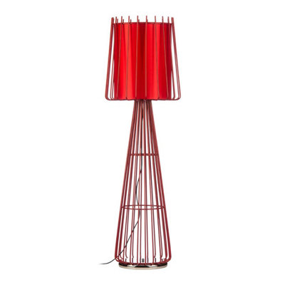 Orsina Aria Red Standing Floor Lamp from B&Q