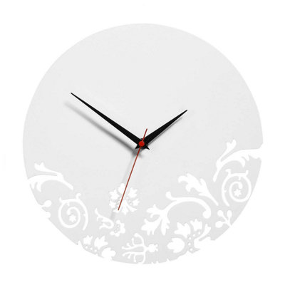 Orsina White Acrylic Wall Clock from B&Q