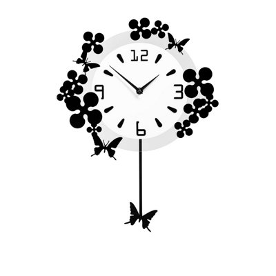 Orsina Flower And Butterflies Design Wall Clock from B&Q