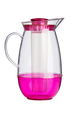 Orsina Large Hot Pink Ps Jug With Ice ChamberStylish Ice Jug With Chamber For BedroomDurable Design Water Jug from B&Q