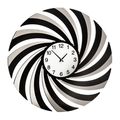 Orsina Black Mirrored Wall Clock from B&Q