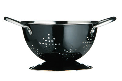 Orsina 14Cm Dia Mini Colander Black Retro Enamel (0508981) from B&Q