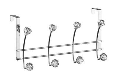 Orsina Eight Hook Over Door Clear Balls Hanger from B&Q