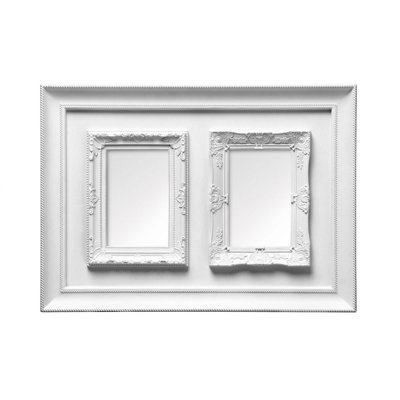 Orsina White Plastic Two Photo Frame With Protective Glass Panes,decorative Dual Photo Display,classic Image Holder from B&Q